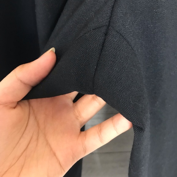 Maje Black Dark Blue Wool Pleated Belted Pants - Picture 6 of 6